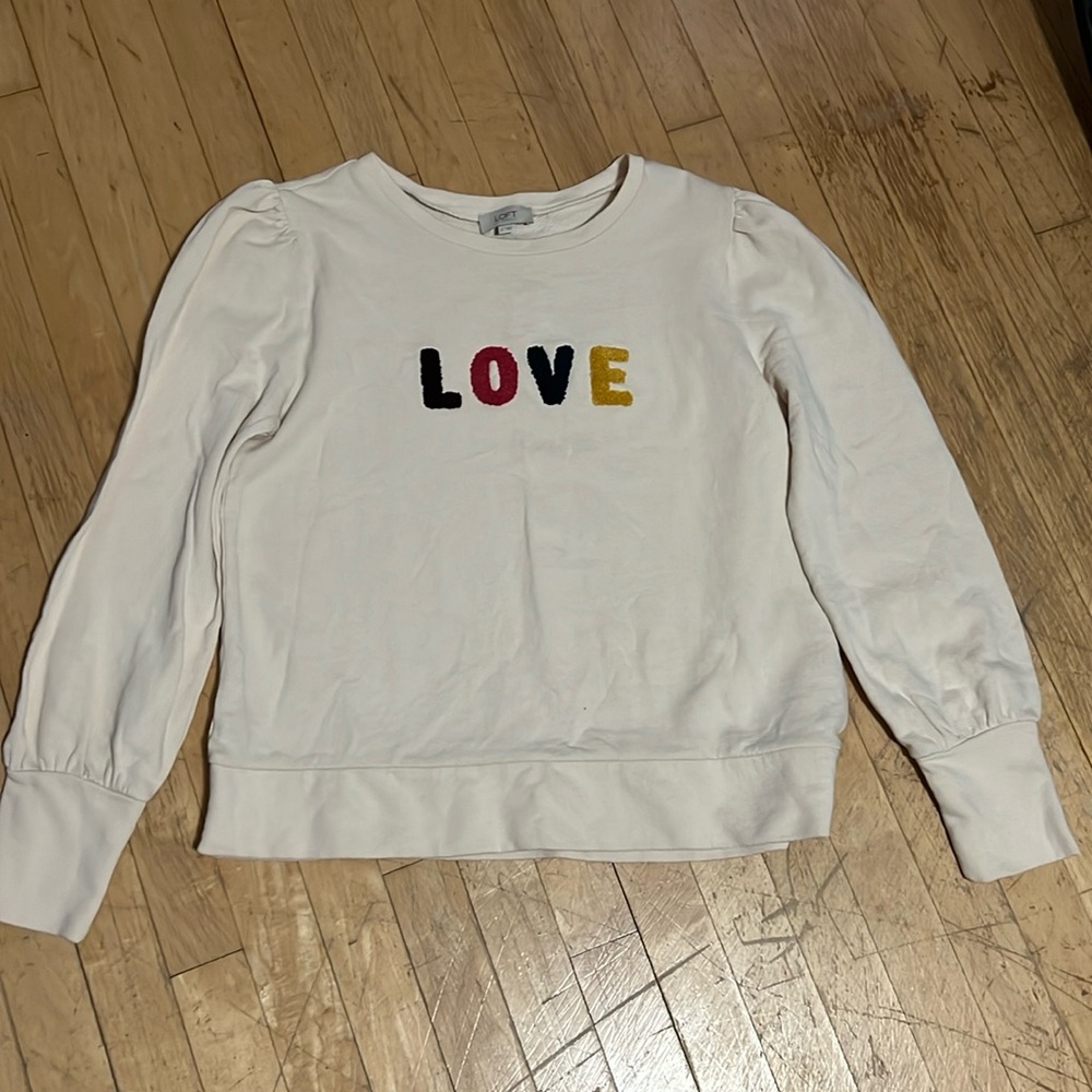 NWT!! Loft “LOVE “ sweater